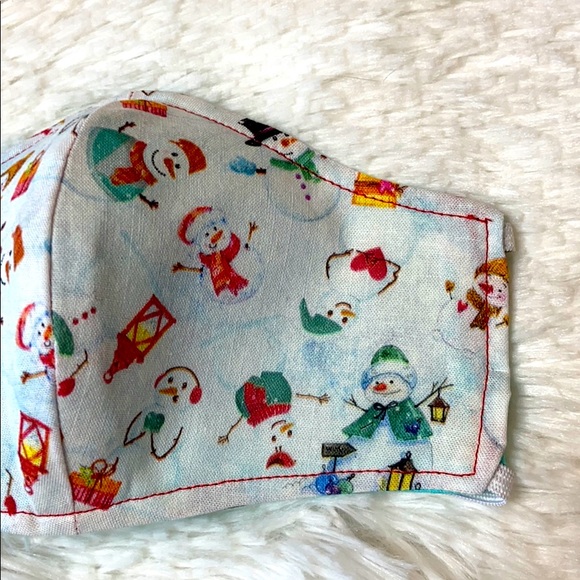 HANDMADE Snowman Winter Holiday Mask - Picture 3 of 6